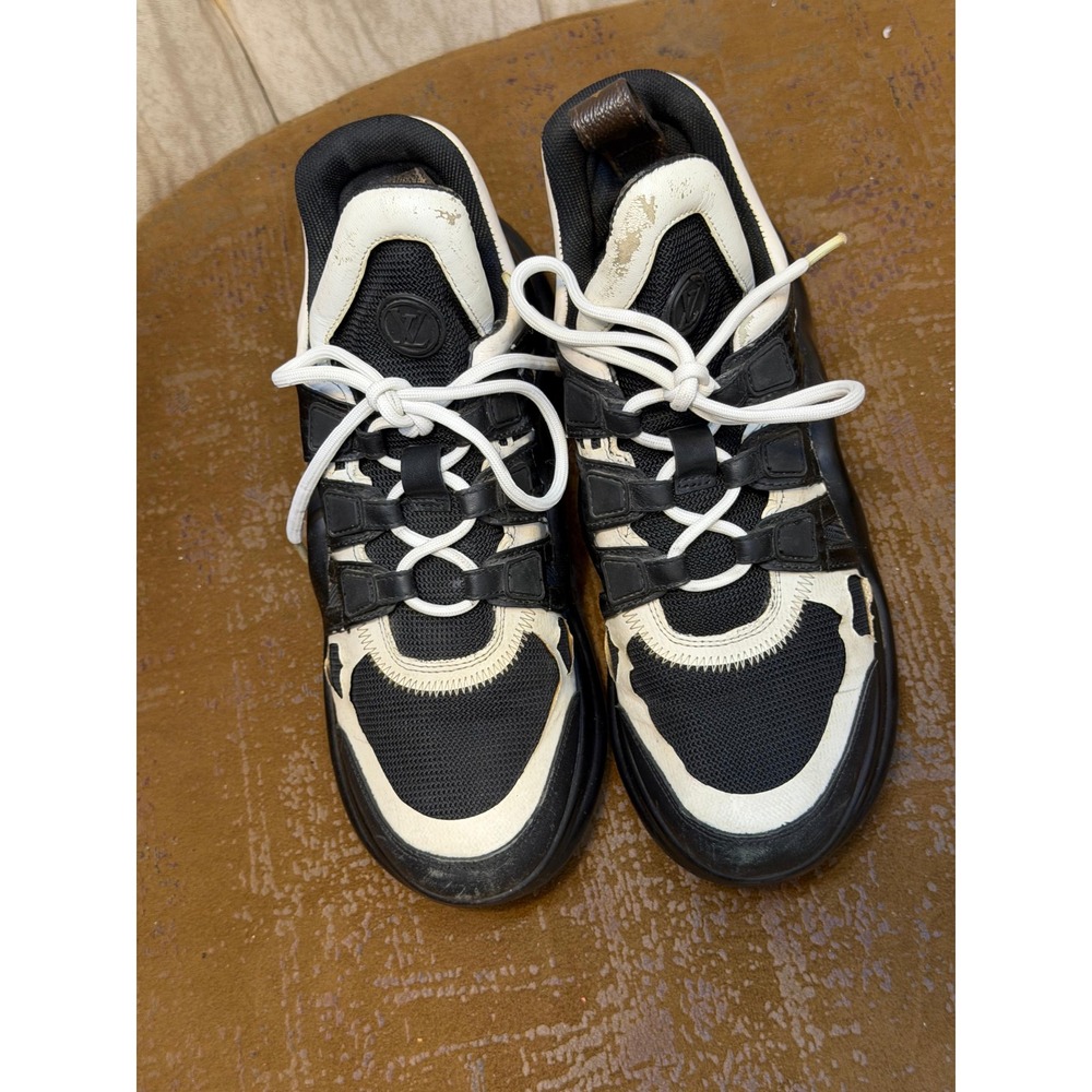 Louis Vuitton Archlight Sneakers Black White Monogram GO0119 Size 37 EU